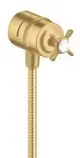 AXOR-HG-AXOR-Montreux-Wandanschluss-Stop-mit-Rueckflussverhinderer-Absperrventil-und-Kreuzgriff-Brushed-Gold-Optic-16882250 gallery number 1